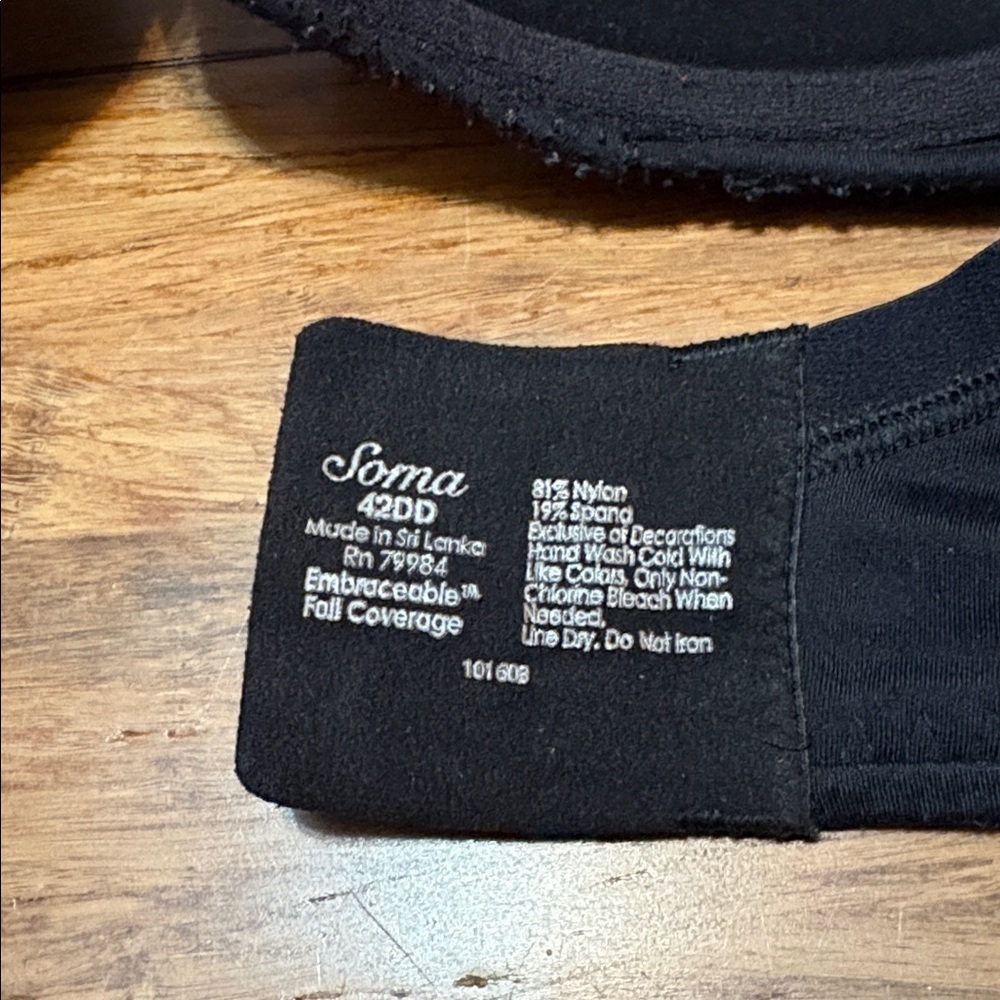Soma Embraceable Perfect Coverage Bra Lot of 4 Black Taupe Plus Size 42DD/42DDD - Picture 13 of 16